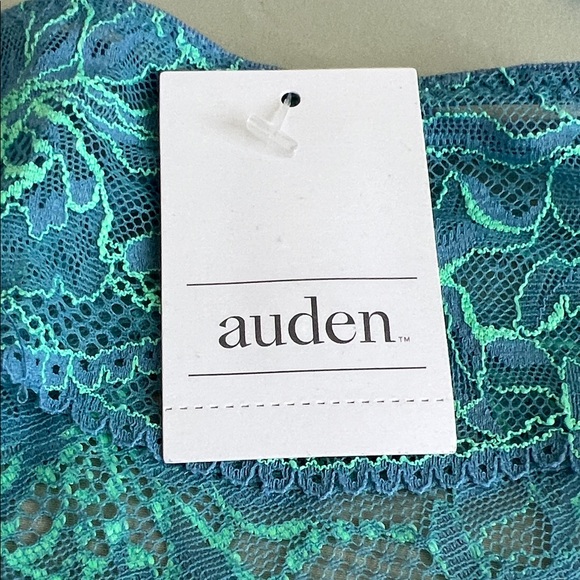 Auden Blue and Green Lace Bra and Panty Set - Picture 2 of 7